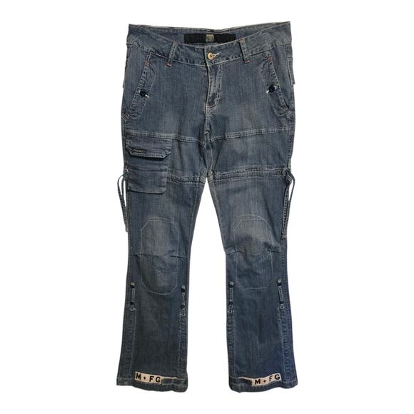Marithe Francois Girbaud Jeans Womens Size 29 Blue Medium Wash Y2K Hip Hop - Picture 1 of 16